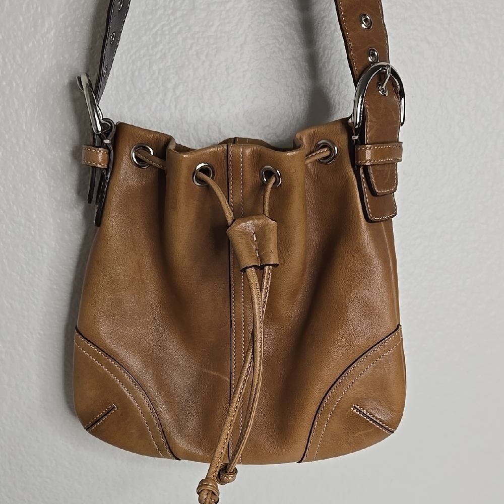COACH 9463 Small Drawstring Crossbody in Tan